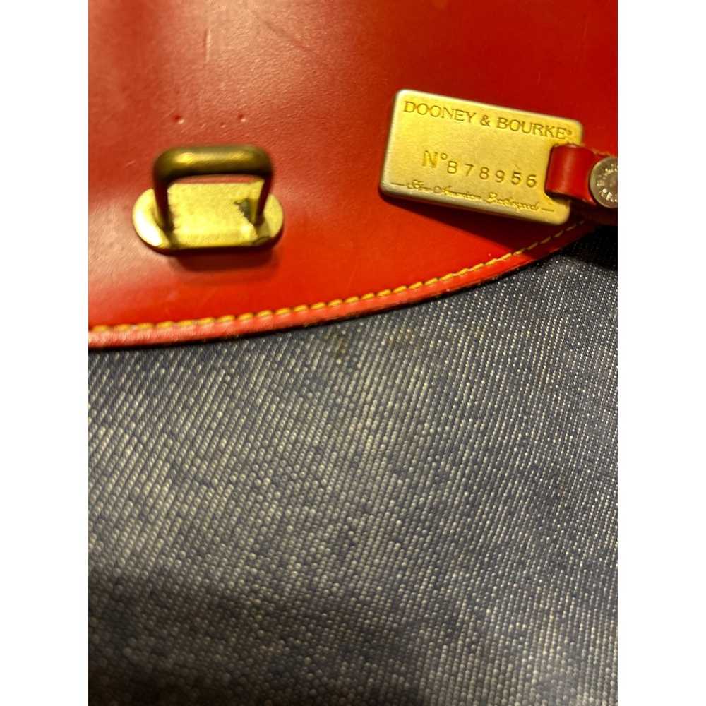 Dooney & Bourke Vintage 90’s Denim and Red Leathe… - image 10