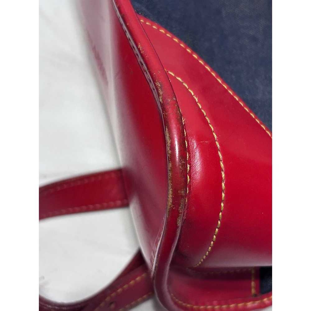 Dooney & Bourke Vintage 90’s Denim and Red Leathe… - image 5