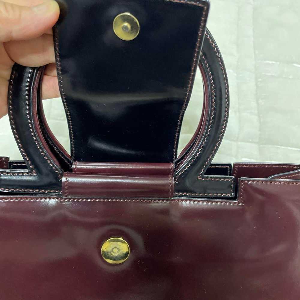 Salvatore Ferragamo Burgundy Leather Handbag - image 6