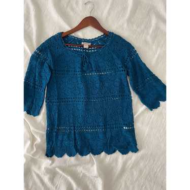 Lucky Brand Lucky Brand Women's Crochet Knit Top … - image 1