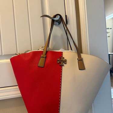 Tory Burch McGraw color block tote