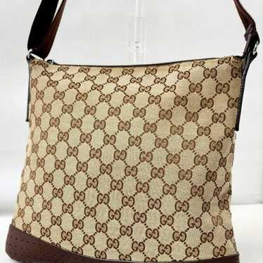 GUCCI Canvas Shoulder Bag.