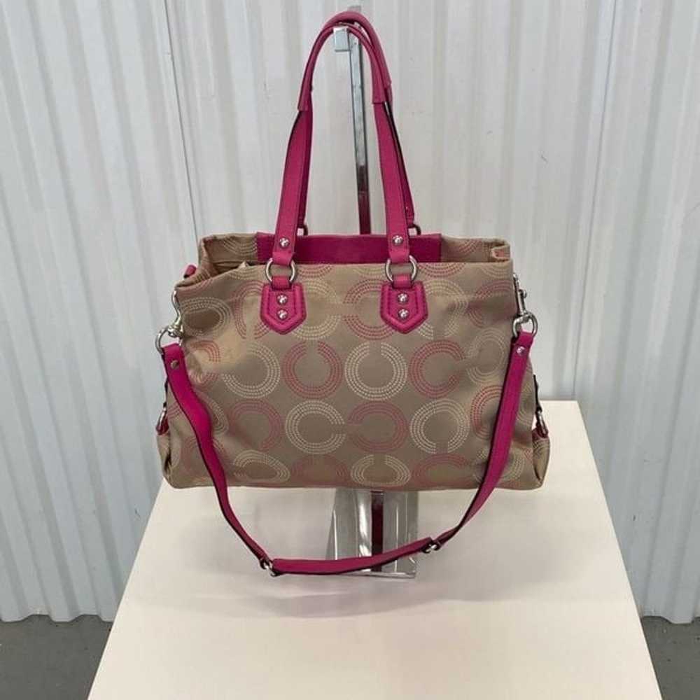 Coach, Ashley dotted OP art canvas, shoulder bag - image 3