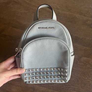 Michale kors gray leather mini backpack - image 1