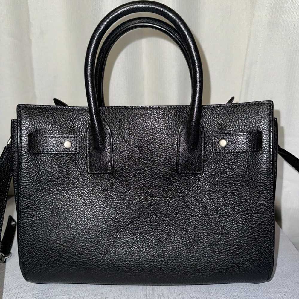 Top handle Bag - pebble leather calf skin - with … - image 9