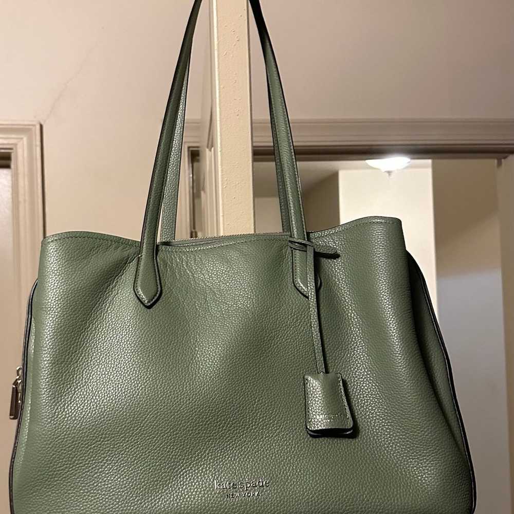 Green Tote & matching Wallet. - image 1