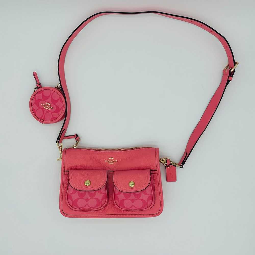 Coach Pennie Crossbody with Coin Case & Signature… - image 2