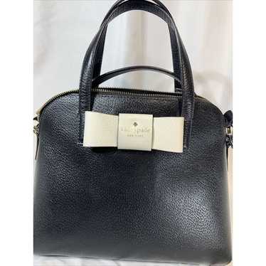 KATE SPADE MAISE SATCHEL Black With White Bow