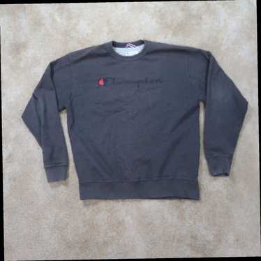 Champion Classic Large Mens Long Sleeve Gray Crew… - image 1