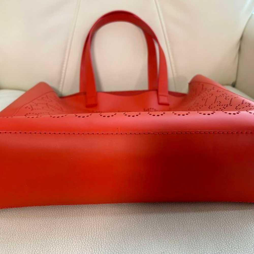 Bonpoint Punching Leather Tote Cherry Red - image 3