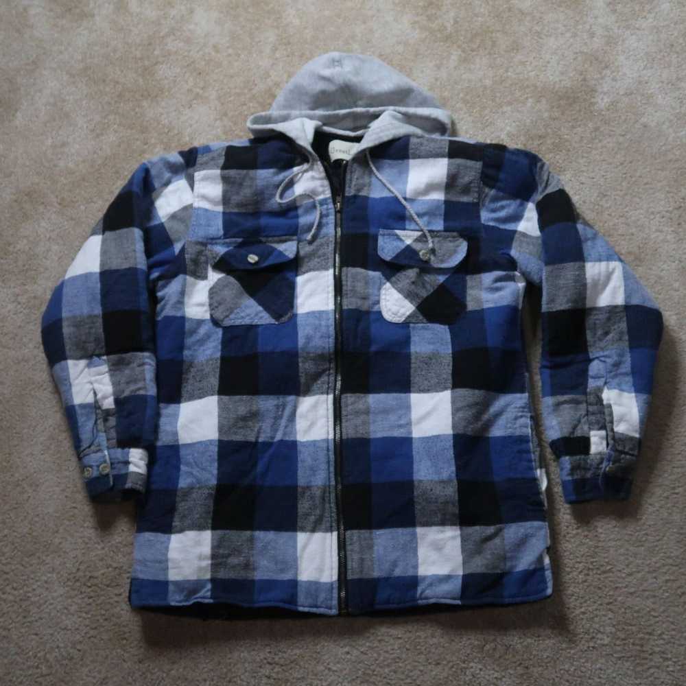 Vintage Hooded Medium Men's Plaid Greatland Flann… - image 1