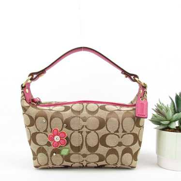 Authentic Coach Monogram Y2K Red Flower Bag - image 1