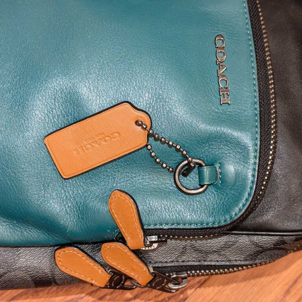 COACH FOREST GREEN LEATHER GRAHAM PACK IN COLOR B… - image 2