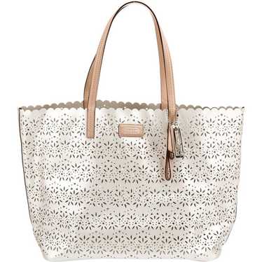 Coach Leather Laser Cut Tote Purse