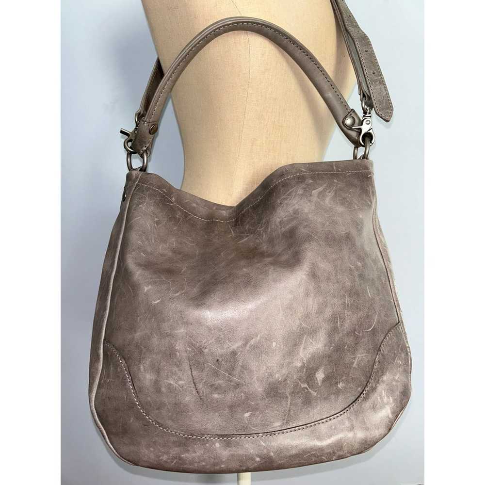 Frye Melissa Gray Leather Hobo Women's Handbag - image 1