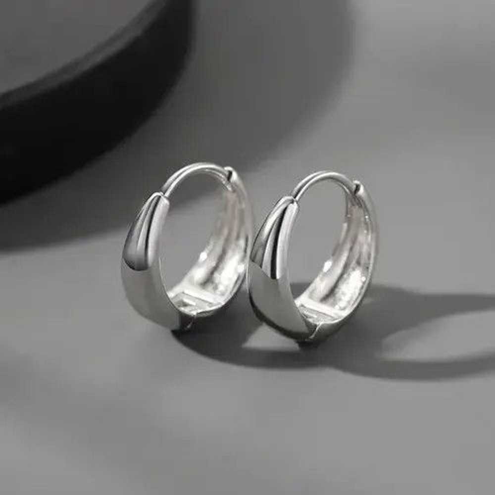 Other 925 Silver Plated Small Hoop Earrings for M… - image 4