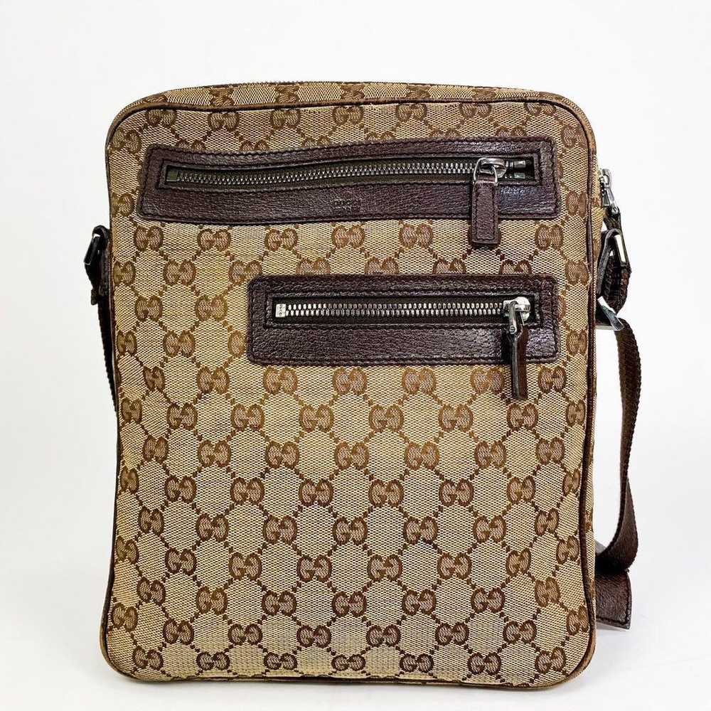 GUCCI Shoulder Bag Crossbody GG Canvas Beige - image 2