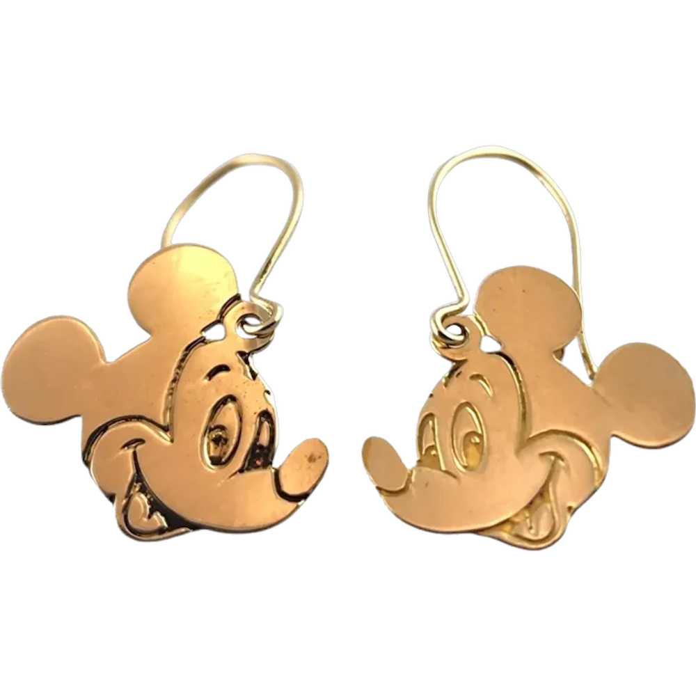 Walt Disney 14 Karat Yellow Gold Mickey Mouse Dan… - image 1