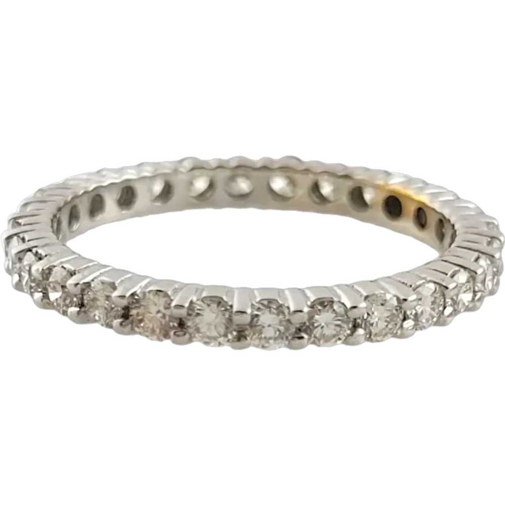 14K White Gold Diamond Eternity Band Size 6 #19012 - image 1