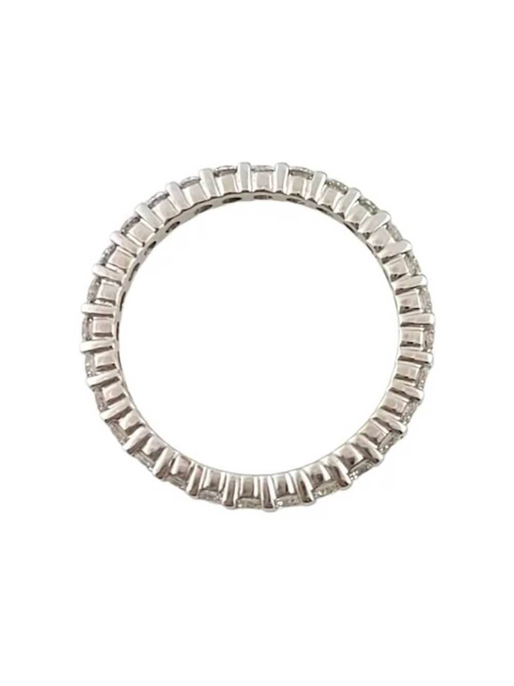 14K White Gold Diamond Eternity Band Size 6 #19012 - image 2