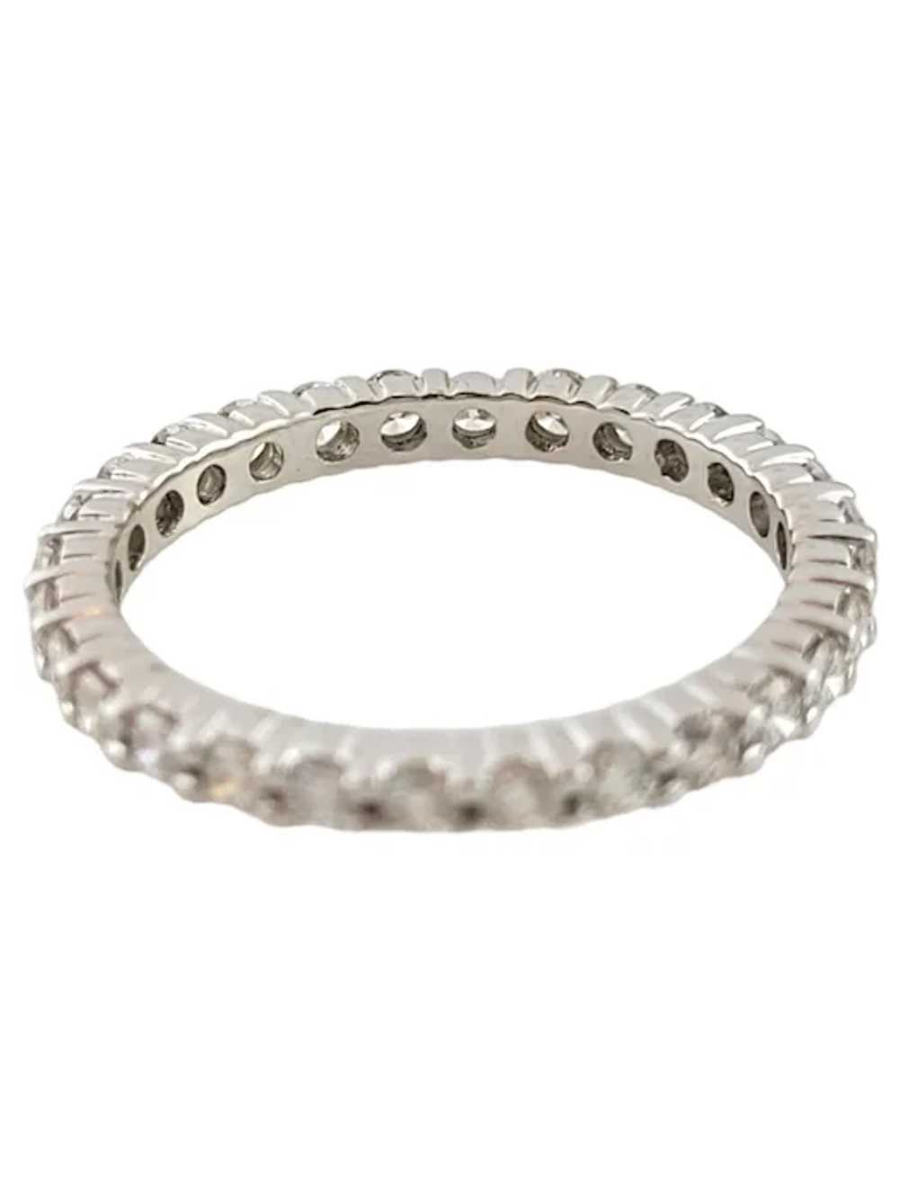 14K White Gold Diamond Eternity Band Size 6 #19012 - image 3