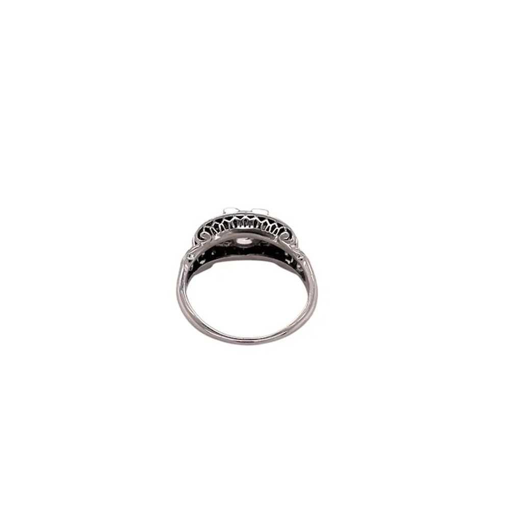 Art Deco Platinum Diamond Ring - image 3