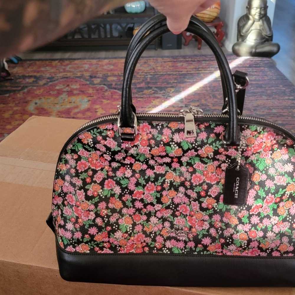 Coach F57622 Posey Cluster Floral Print Coated Ca… - image 2