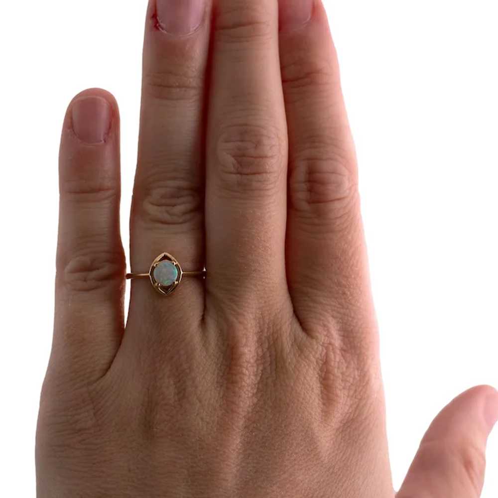 Vintage 10k Gold Opal Ring - image 5