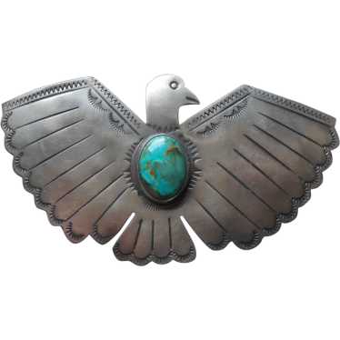 Tremendous Vintage Native American Navajo Square Turquoise Harrison Jim Sterling Silver Bracelet Tremendous Vintage Native American Navajo Square Turquoise Harrison Jim Sterling Silver Bracelet