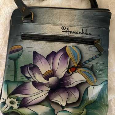 anuschka hand painted leather purse