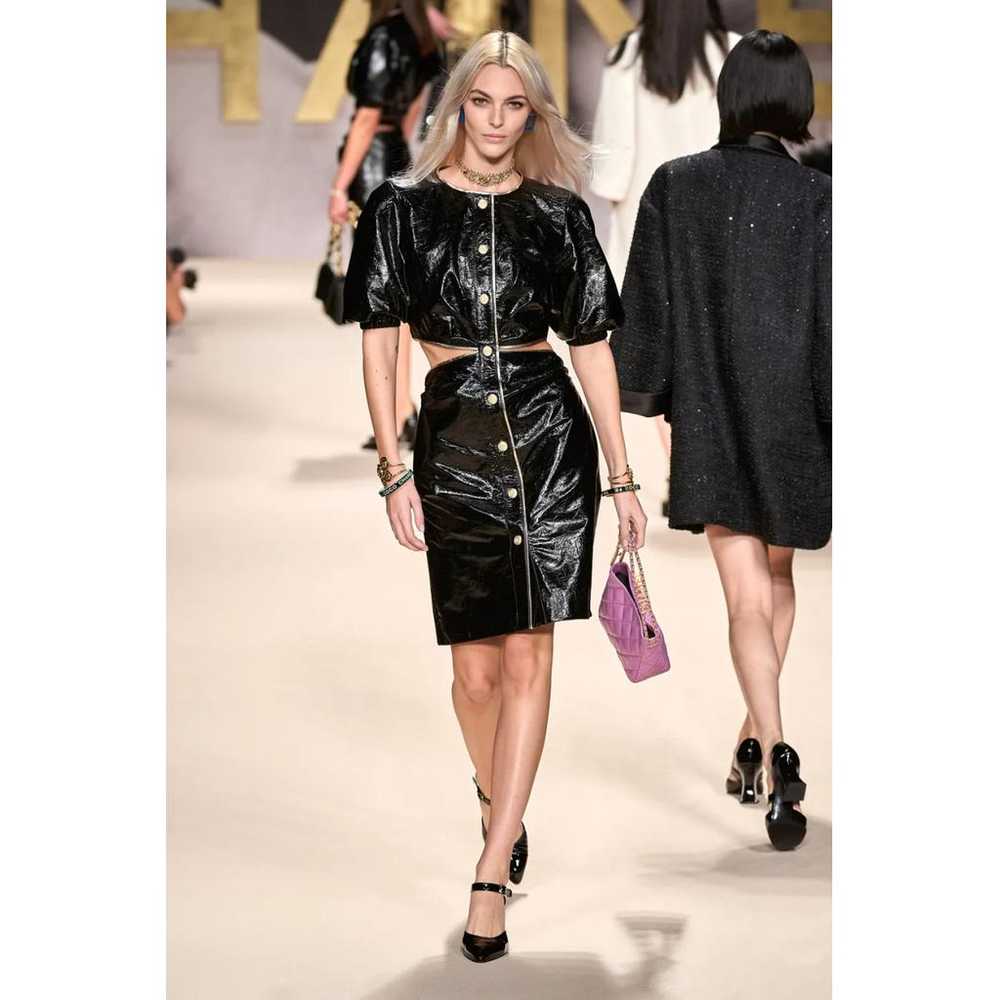 Chanel Leather mid-length dress - image 3