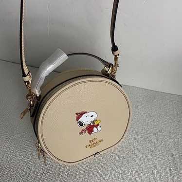 Coach X Peanuts Canteen Crossbody With Snoopy Cud… - image 1