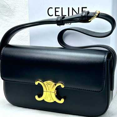 CELINE tote bag shoulder bag black.