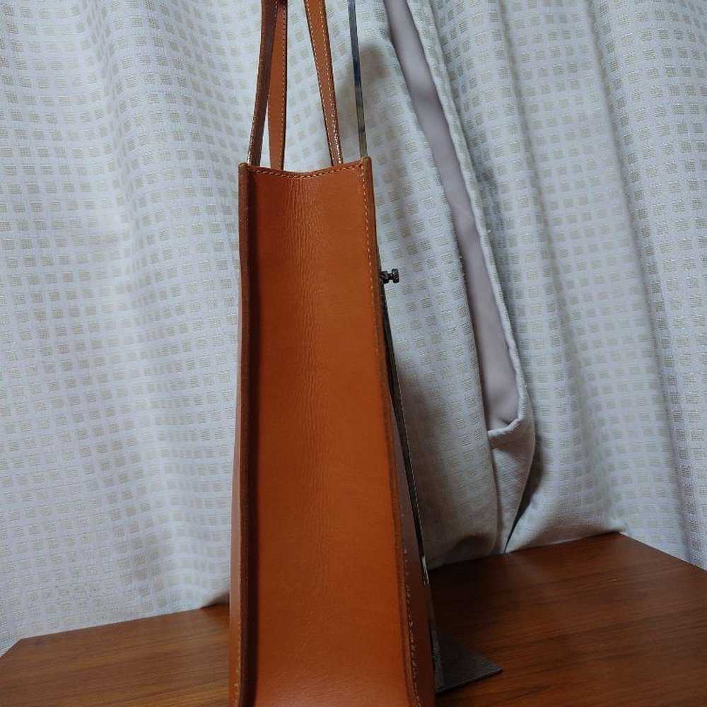 Tsuchiya Bag "Nature" Natural Leather Tote Bag Br… - image 3