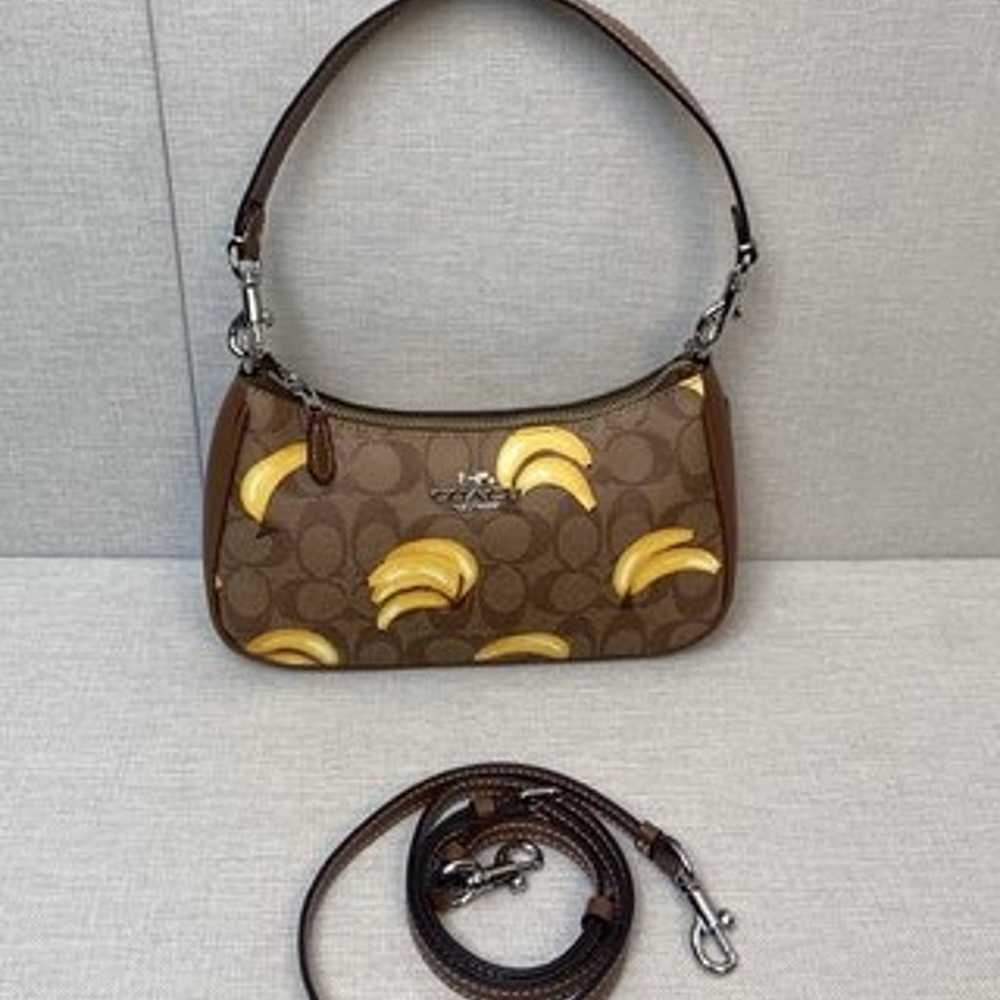 Coach Teri Shoulder Bag In Signature Canvas With … - image 2