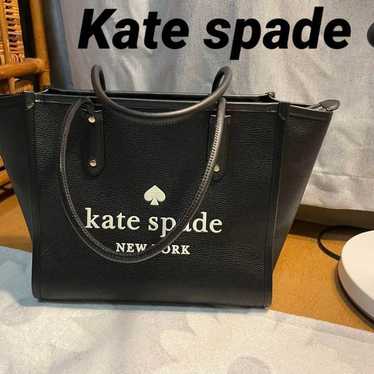 Kate Spade Tote Bag, Leather, A4 Size, Black - image 1