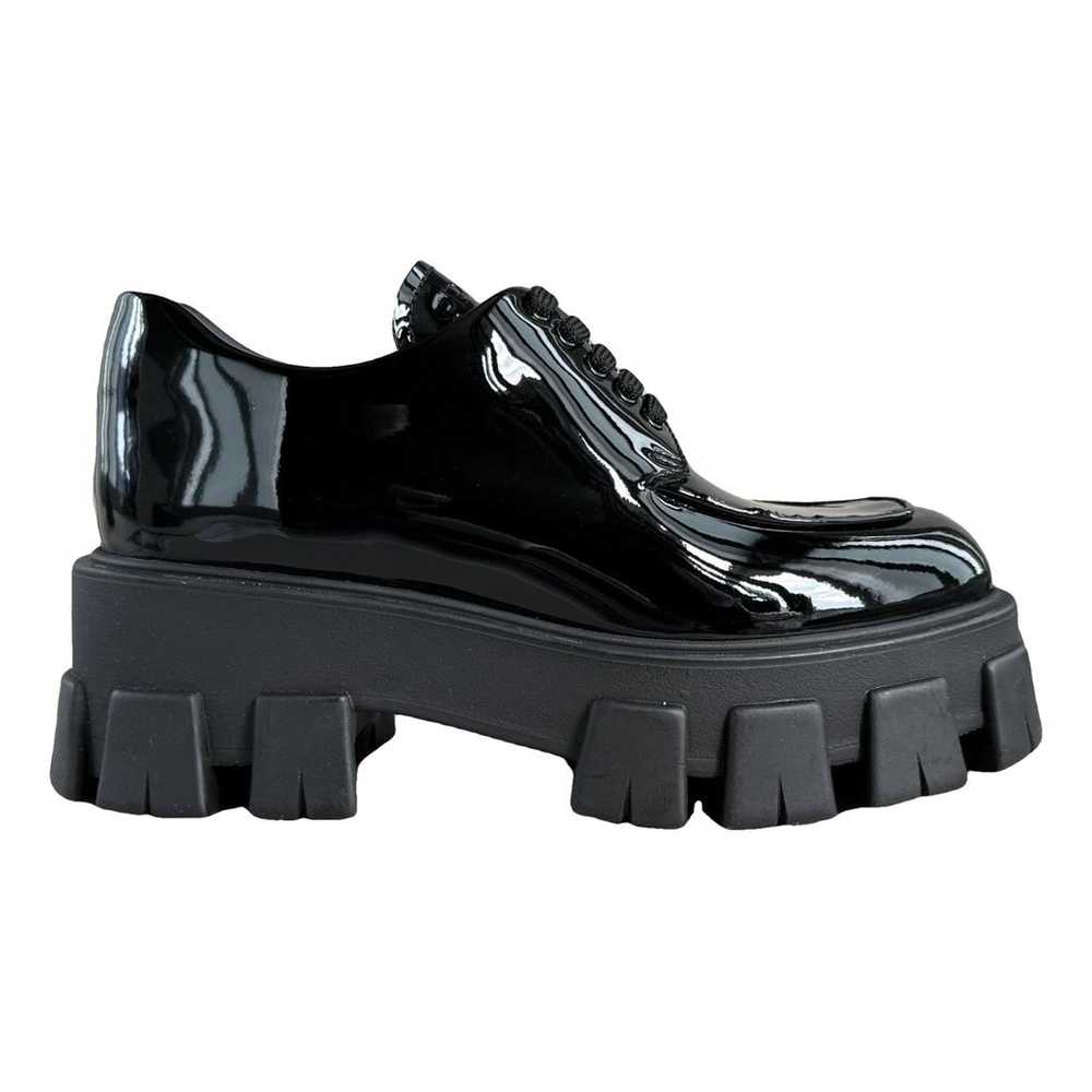 Prada Monolith patent leather lace ups - image 1