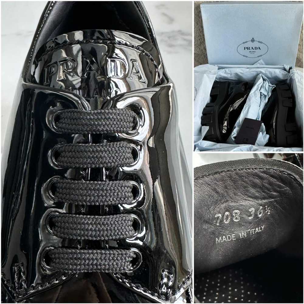 Prada Monolith patent leather lace ups - image 3