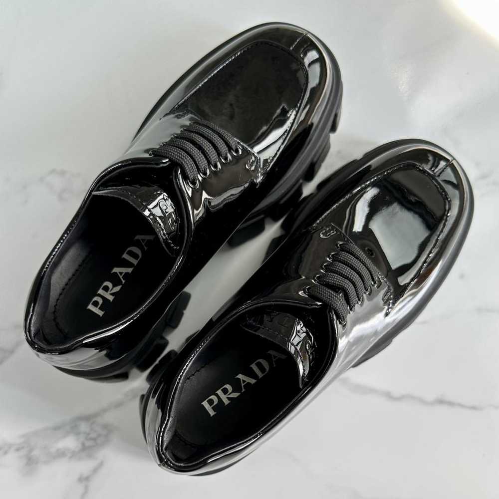 Prada Monolith patent leather lace ups - image 6