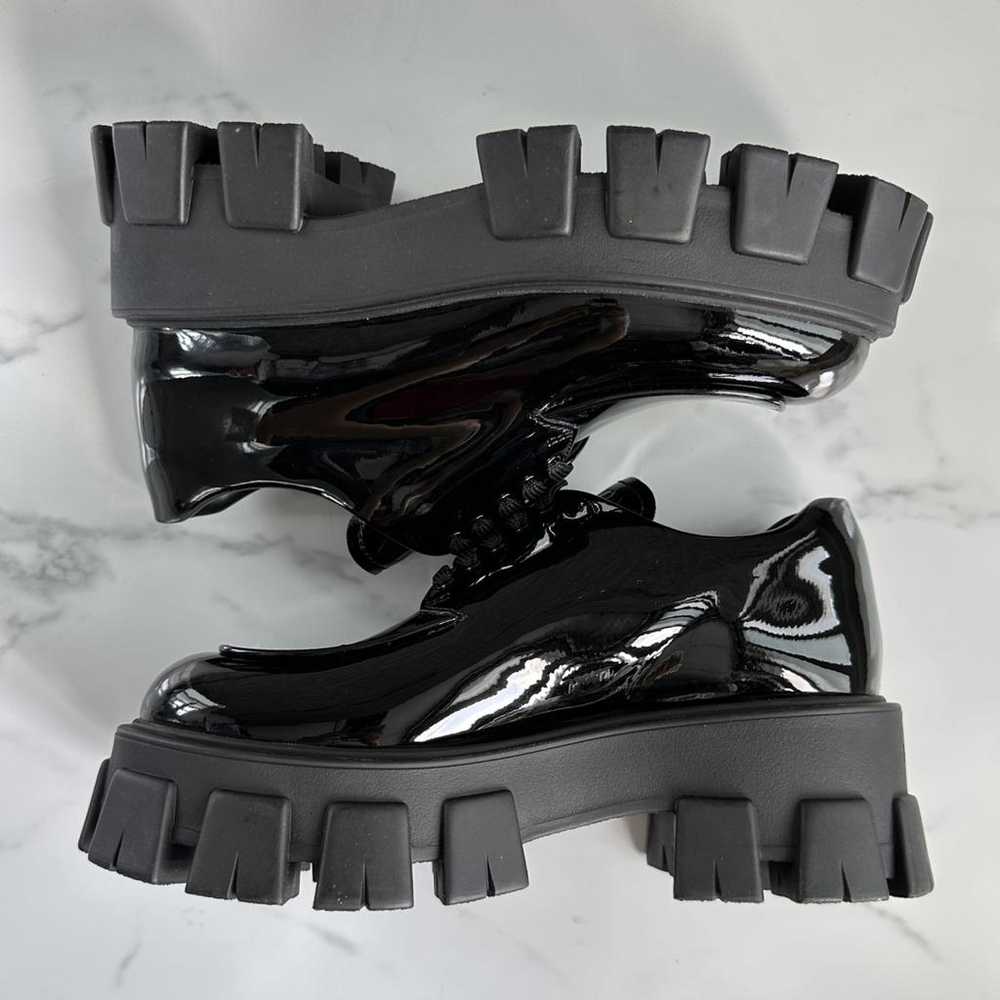 Prada Monolith patent leather lace ups - image 8