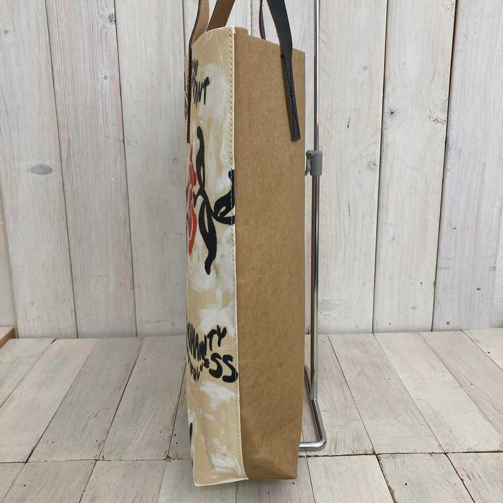 MARNI Tote Bag Cellulose Bag Beige Floral Pattern - image 3