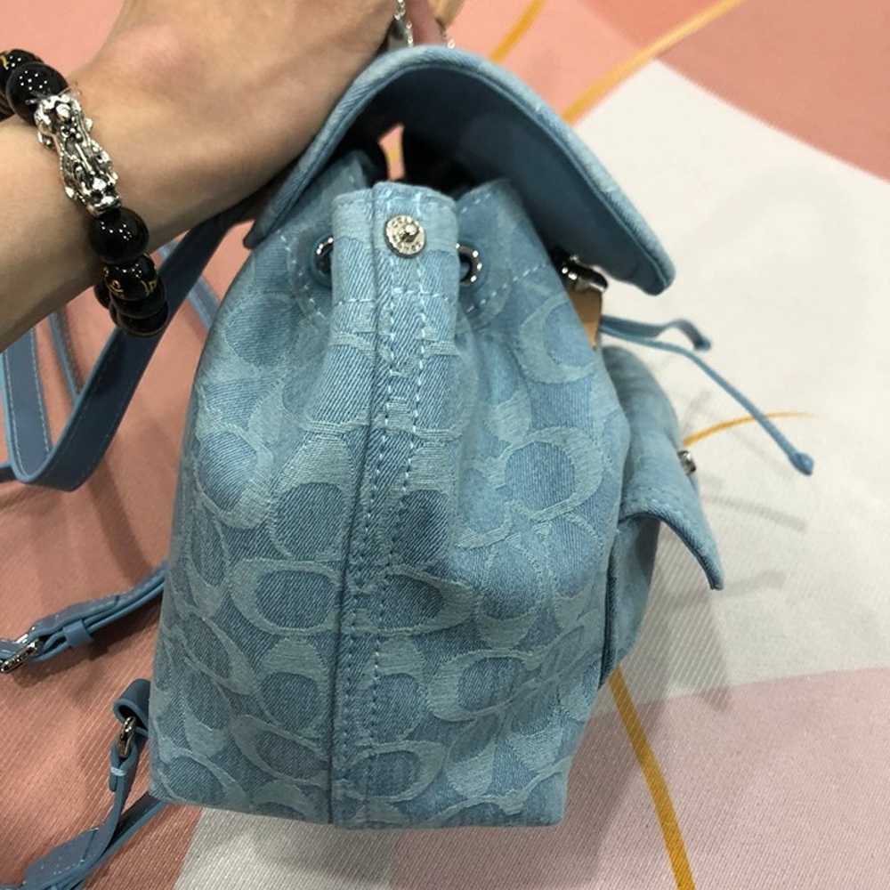 Coach Backpack Signature Denim Blue CJ833 - image 6