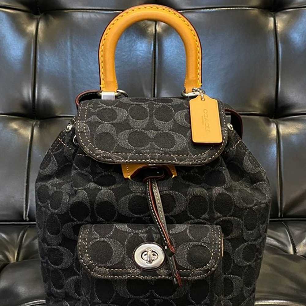 Coach Riya Backpack 21 In Signature Denim - image 4