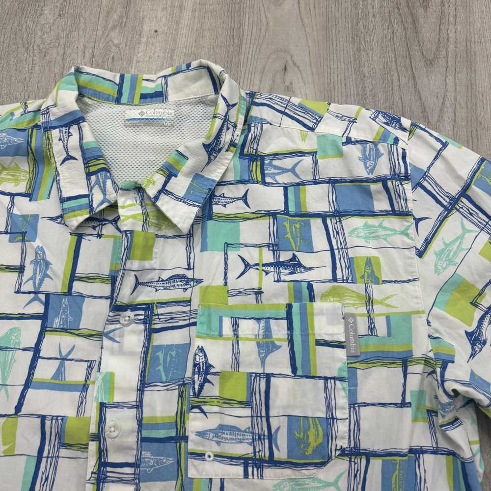 Columbia PFG Shirt Men's Large Fish All Over Prin… - image 3