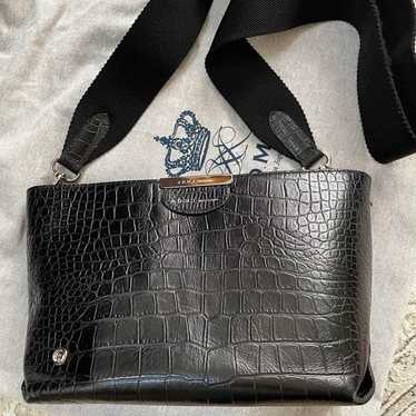 【ADMJ】Crocodile Embossed Shoulder Bag in Excellent