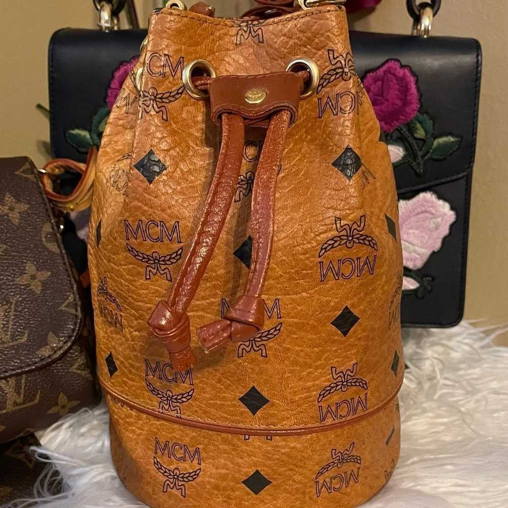 Authentic MCM small bucket bag - image 2