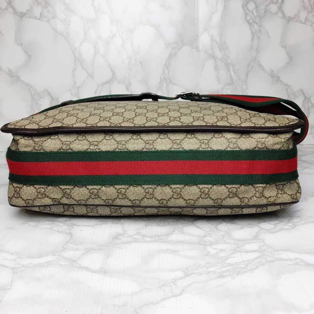 039 GUCCI Sherry Line Shoulder Bag Crossbody PVC - image 3