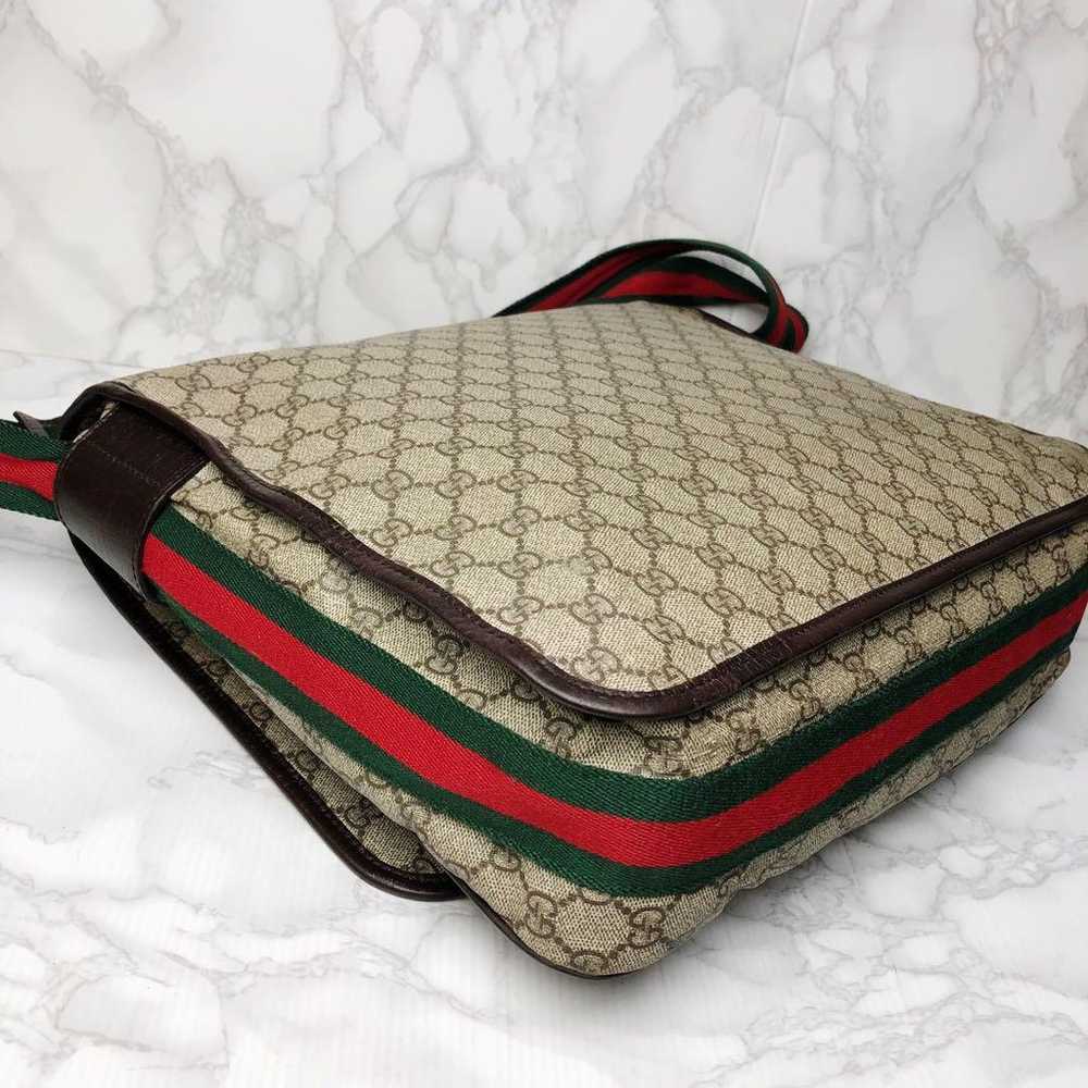 039 GUCCI Sherry Line Shoulder Bag Crossbody PVC - image 5