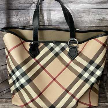 Burberry Nova Check Coated Canvas Nikki Tote - image 1