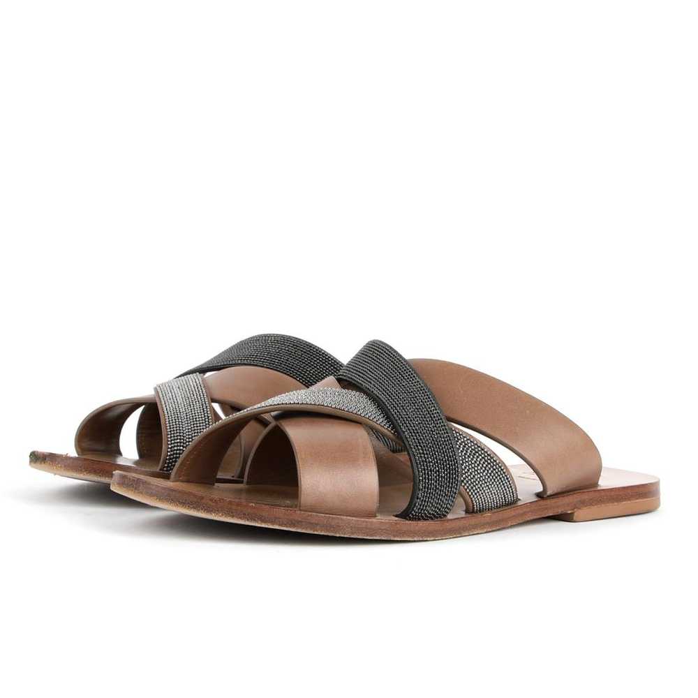 Brunello Cucinelli Leather mules - image 2